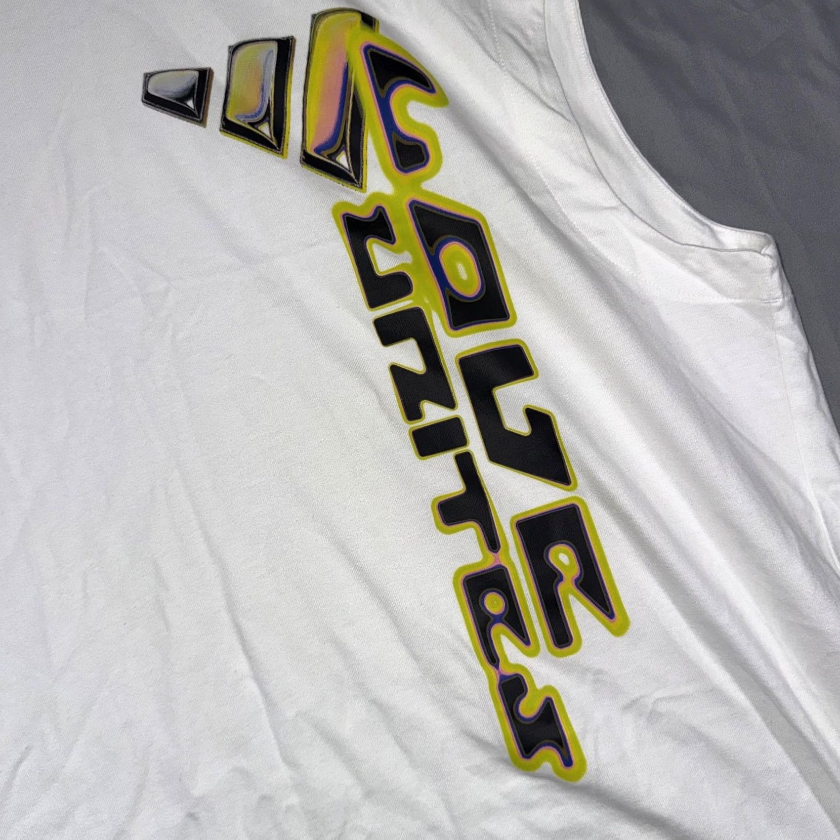 Adidas Adidas Tank Top Mens M White Mock Neck Love Unites Pabllo Vittar Graphic Print Sleeveless Shirt Size US M / EU 48-50 / 2 - 4 Thumbnail