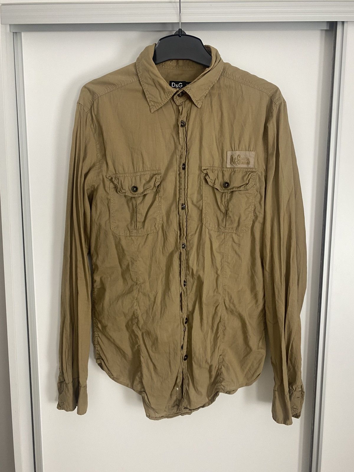 Dolce & Gabbana Dolce & Gabbana Multipocket Light Brown Shirt 50 fit M/L Size US M / EU 48-50 / 2 - 1 Thumbnail