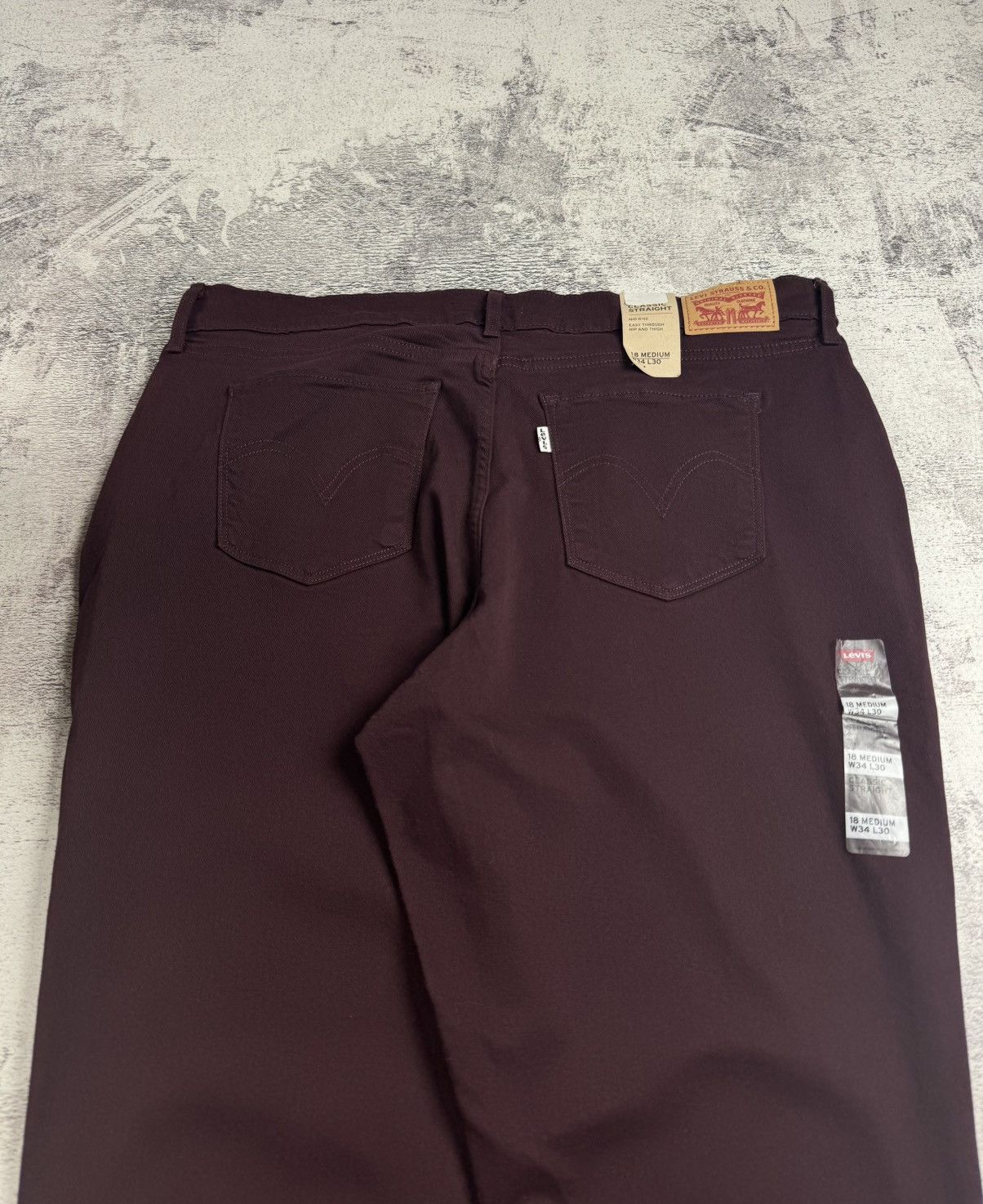 Levi's Levi’s NEW Classic Straight Men’s Cherry W34 L30 Cotton Mid Rise Pants Trousers Size US 34 / EU 50 - 7 Thumbnail