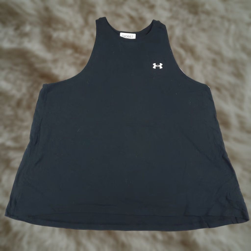 Under Armour Under Armour Tank Top Womens Large Black Active Gym Running Shirt Size L / US 10 / IT 46 - 1 Thumbnail