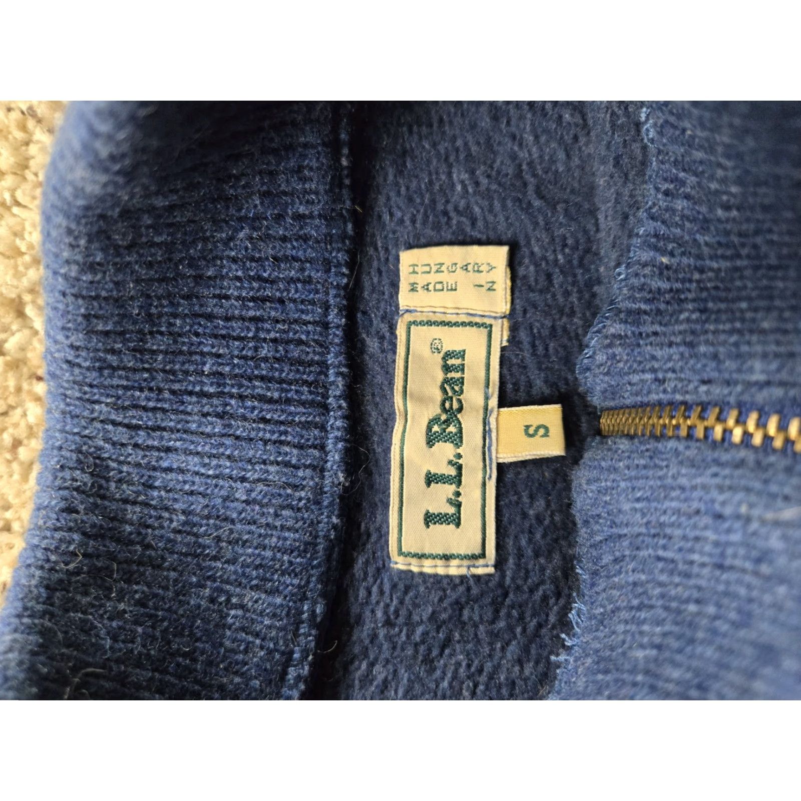 Vintage VINTAGE L.L.Bean Sweater Womens Small Blue Half Zip Pullover Wool Blend 90s Size S / US 4 / IT 40 - 6 Thumbnail