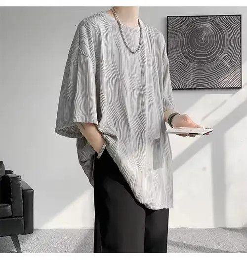 Japanese Brand Hayakawa x eko 💎 Korean Wave Pleated Relaxed Tee T-shirt Size US S / EU 44-46 / 1 - 3 Thumbnail