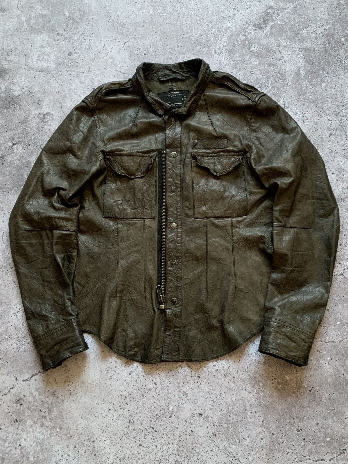 Allsaints 🔥ALLSAINTS AVANT GARDE OPIUM LEATHER JACKET Size US M / EU 48-50 / 2 - 6 Thumbnail