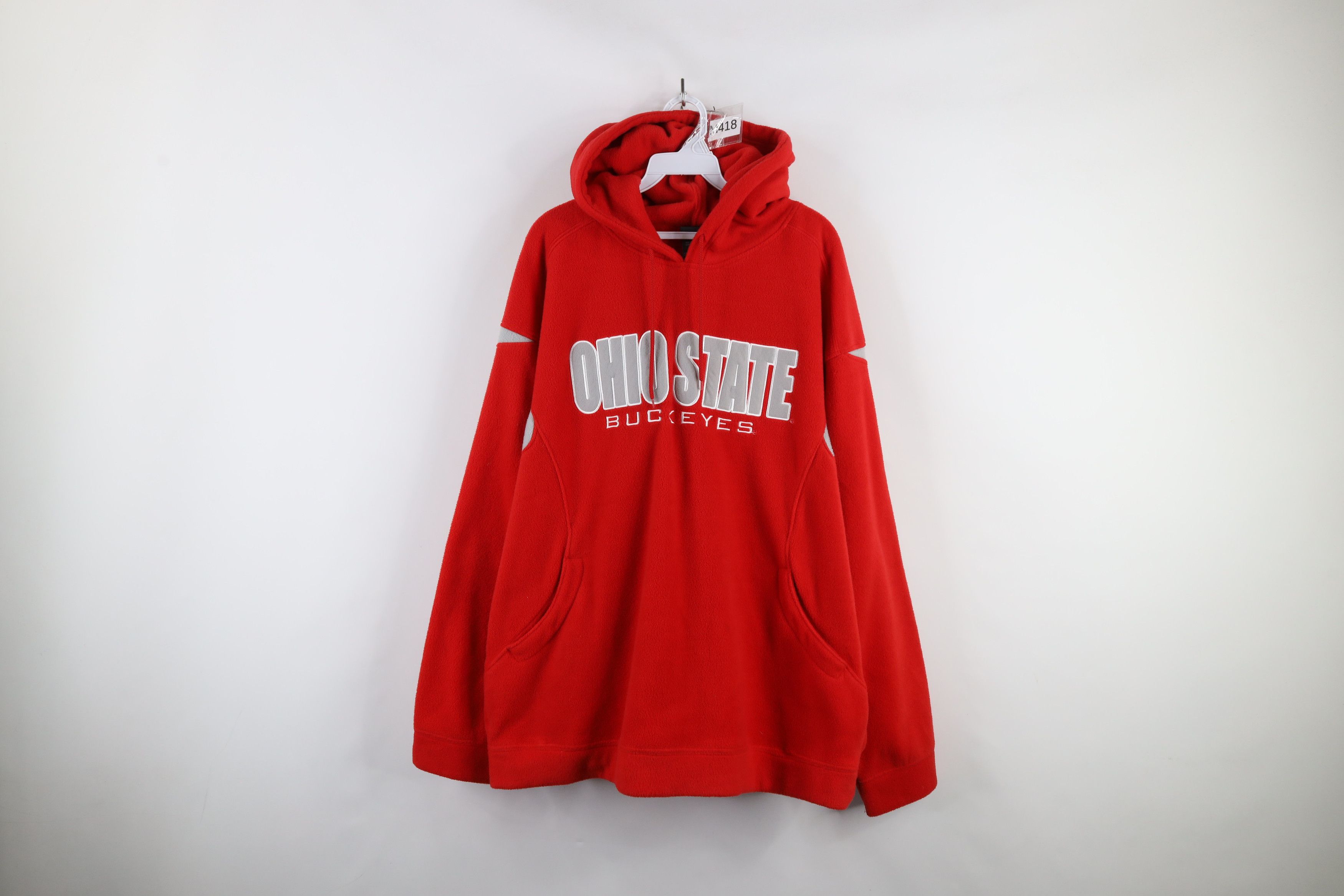 Vintage Vintage 90s Ohio State University Fleece Hoodie Sweatshirt Size US XL / EU 56 / 4 - 1 Thumbnail