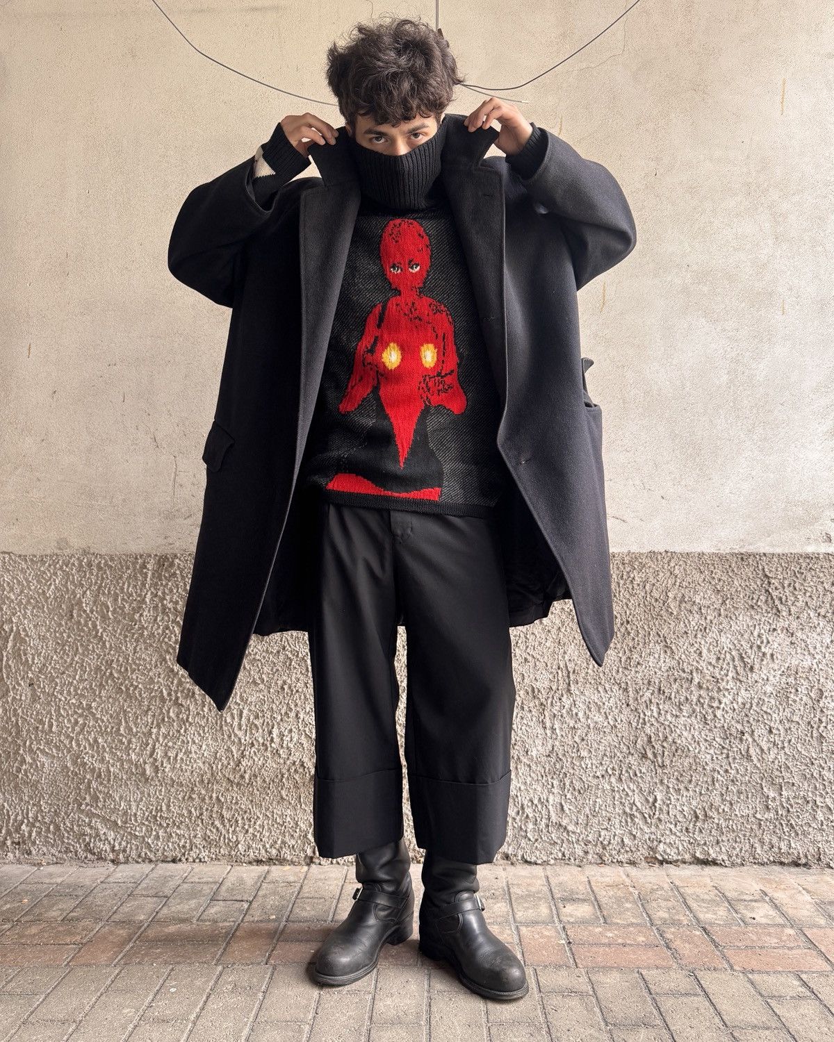Yohji Yamamoto Yohji Yamamoto Shotaro Ishinomori '07 Cyborg 009 Girls Knit Size US L / EU 52-54 / 3 - 1 Thumbnail
