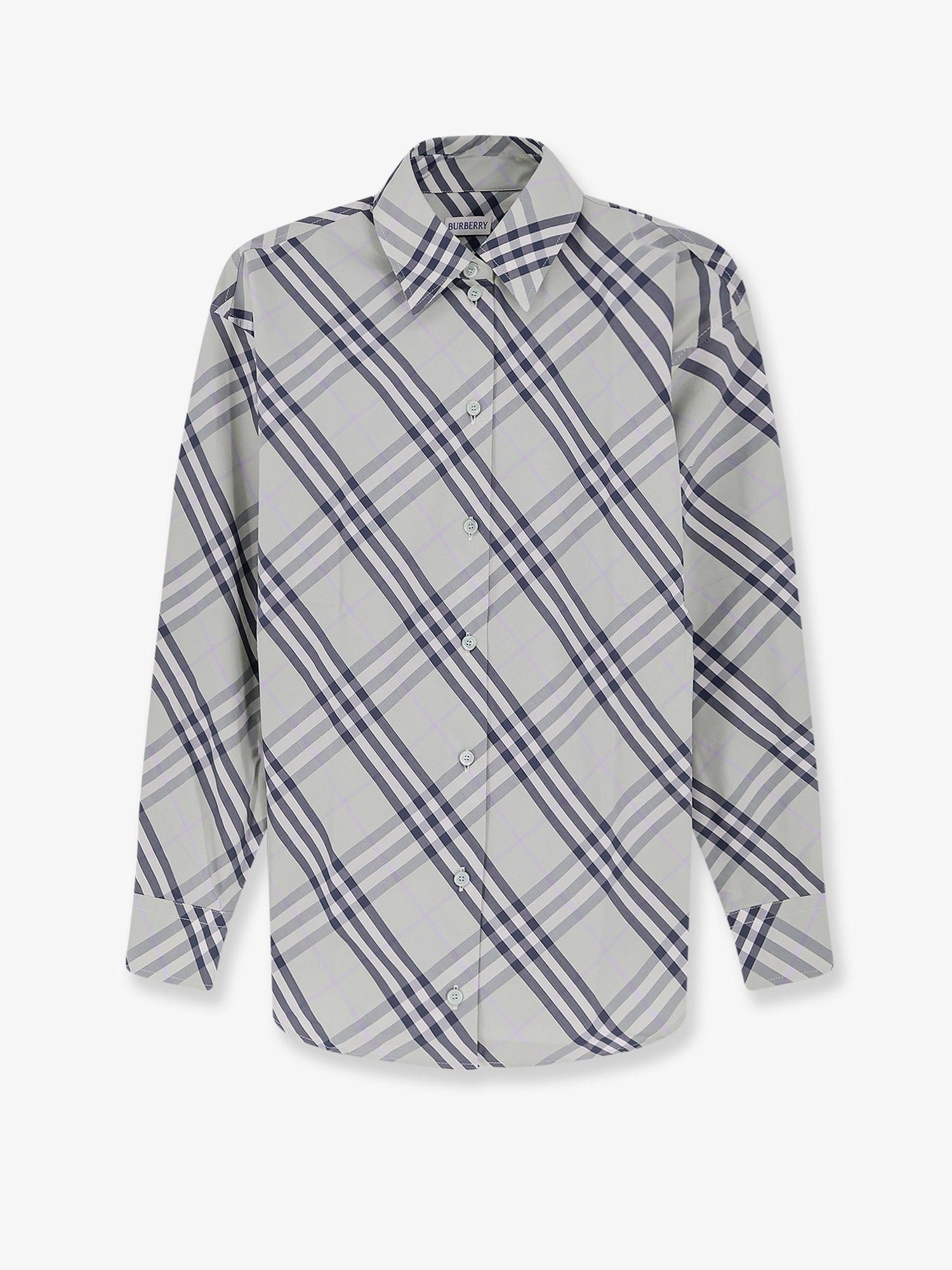 Burberry Emma Cotton Shirt With Check Pattern Size XXS / US 00 / IT 34 - 1 Thumbnail
