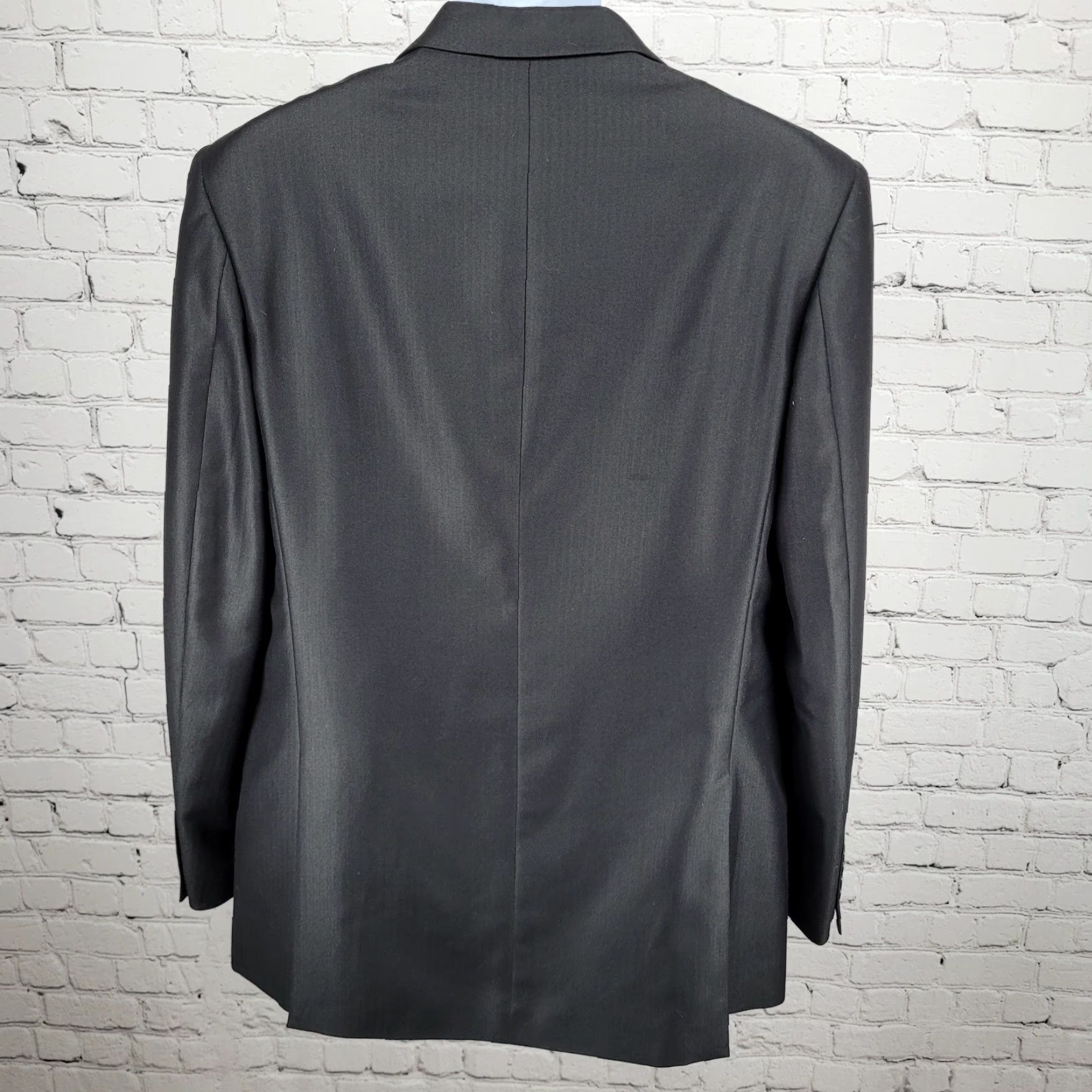 Dolce Vita Dolce Vita Blazer Men 2 Button Notch Double Vented Black 40R Blazer Sport Coat Regular Fit Size 40R - 2 Thumbnail