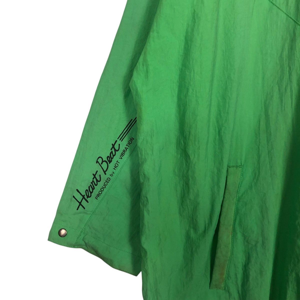 Japanese Brand 80s Heart Beat Club Neon Green Parka Vibration Surf Skate Size US M / EU 48-50 / 2 - 9 Thumbnail