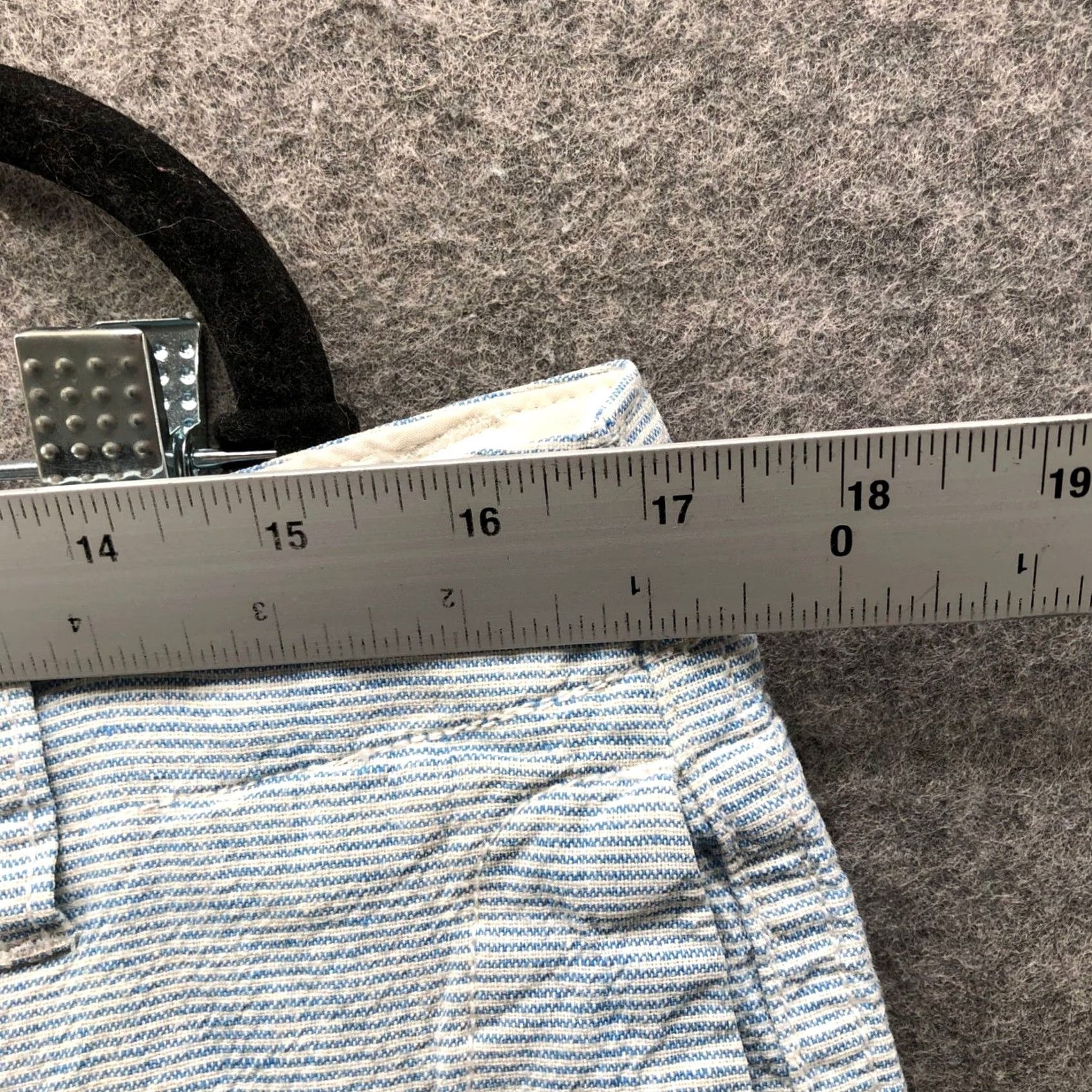 J.Crew VINTAGE J. Crew Linen Cotton Beach Short Mens 34 Blue White Stripe 8" Flat Front Size US 34 / EU 50 - 6 Thumbnail