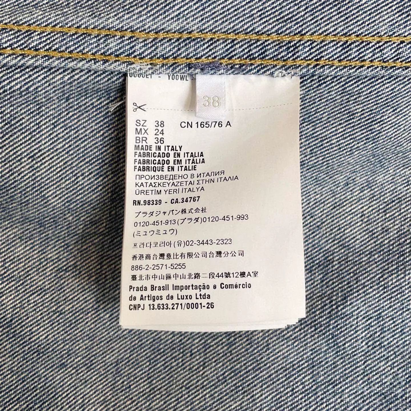 Prada PRADA Denim Blue Jacket 38 Size XS / US 0-2 / IT 36-38 - 6 Thumbnail