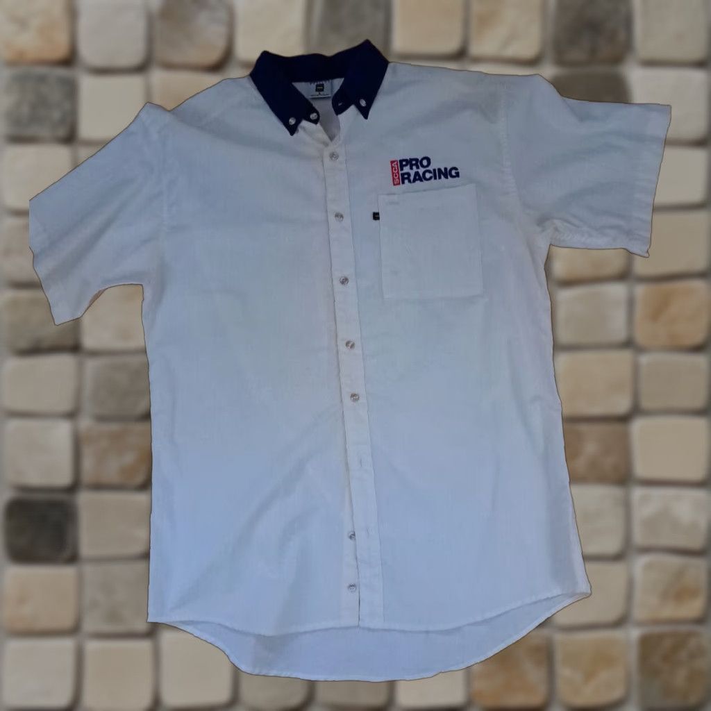 4SDESIGNS Exquisite Designs Shirt L Men Cream Cotton Embroidered USA Button-Up Short Sleeve Canvas Jacket? Size US L / EU 52-54 / 3 - 1 Thumbnail