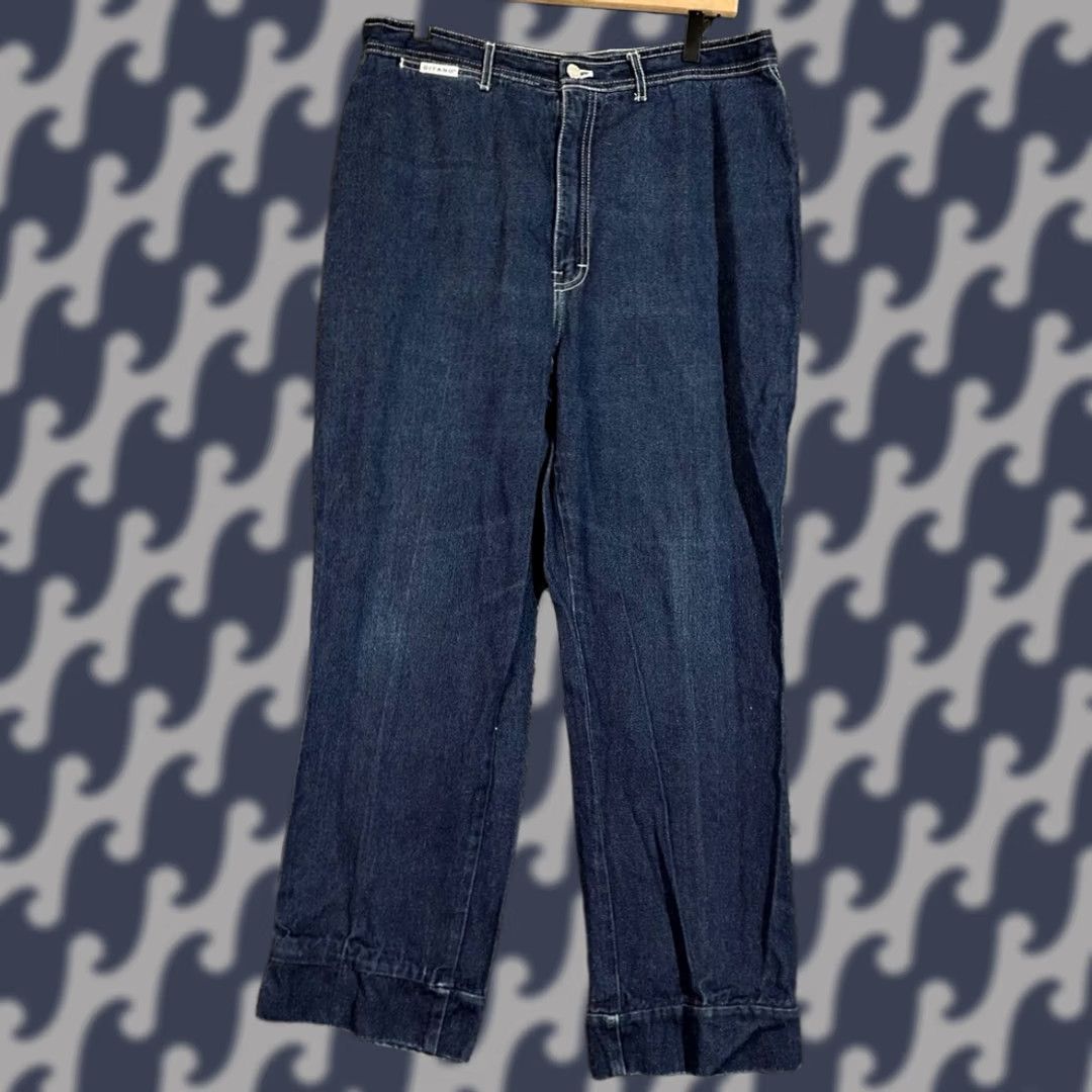 Vintage VTG Gitano Blue Straight Leg Denim Jeans Men 34 Blue Pocket Design Straight Jeans 27in Inseam Mens Regular Size 34 Size US 34 / EU 50 - 1 Thumbnail