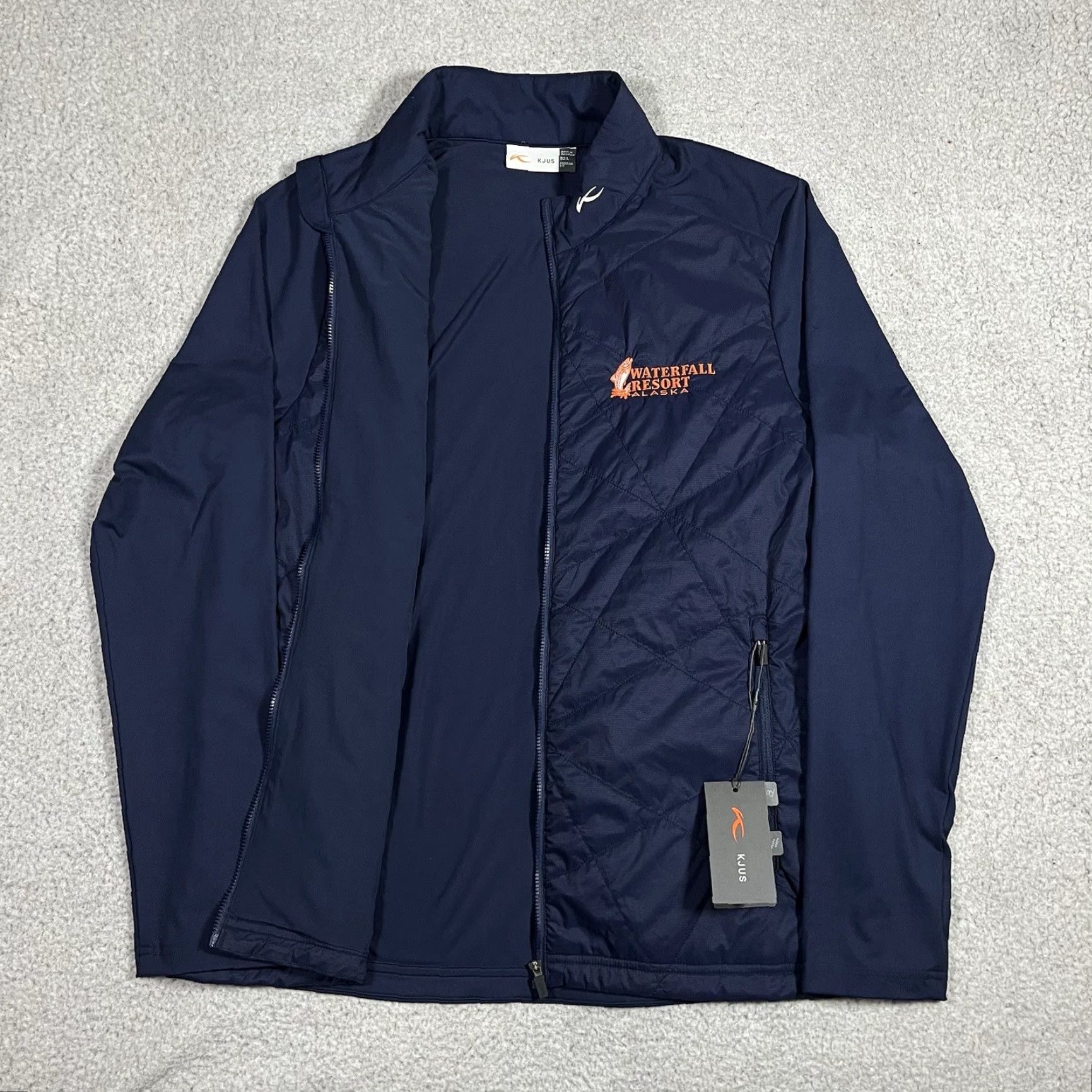 KJUS KJUS Jacket Mens L Full Zip Blue Outdoors Logo Quilted Wind-Resistant Pockets Winter Fall Spring All Seasons Golf Size US L / EU 52-54 / 3 - 3 Thumbnail