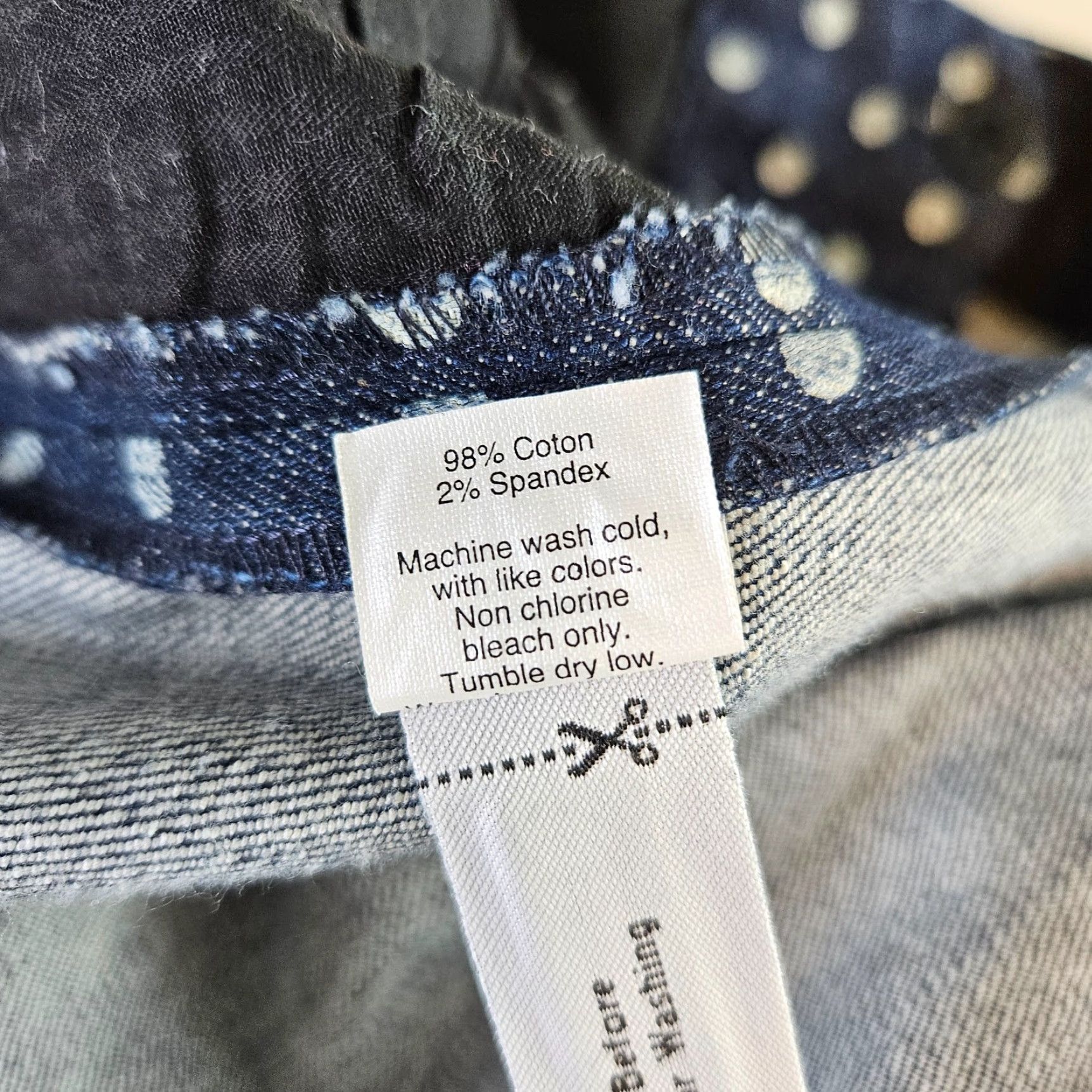 J.Crew J.CREW Skirt Womens Sz 4 Blue White Polka Dot Cotton Blend Short Pencil Straight Pattern Polka Dot Womens Size 27" / US 4 / IT 40 - 3 Thumbnail