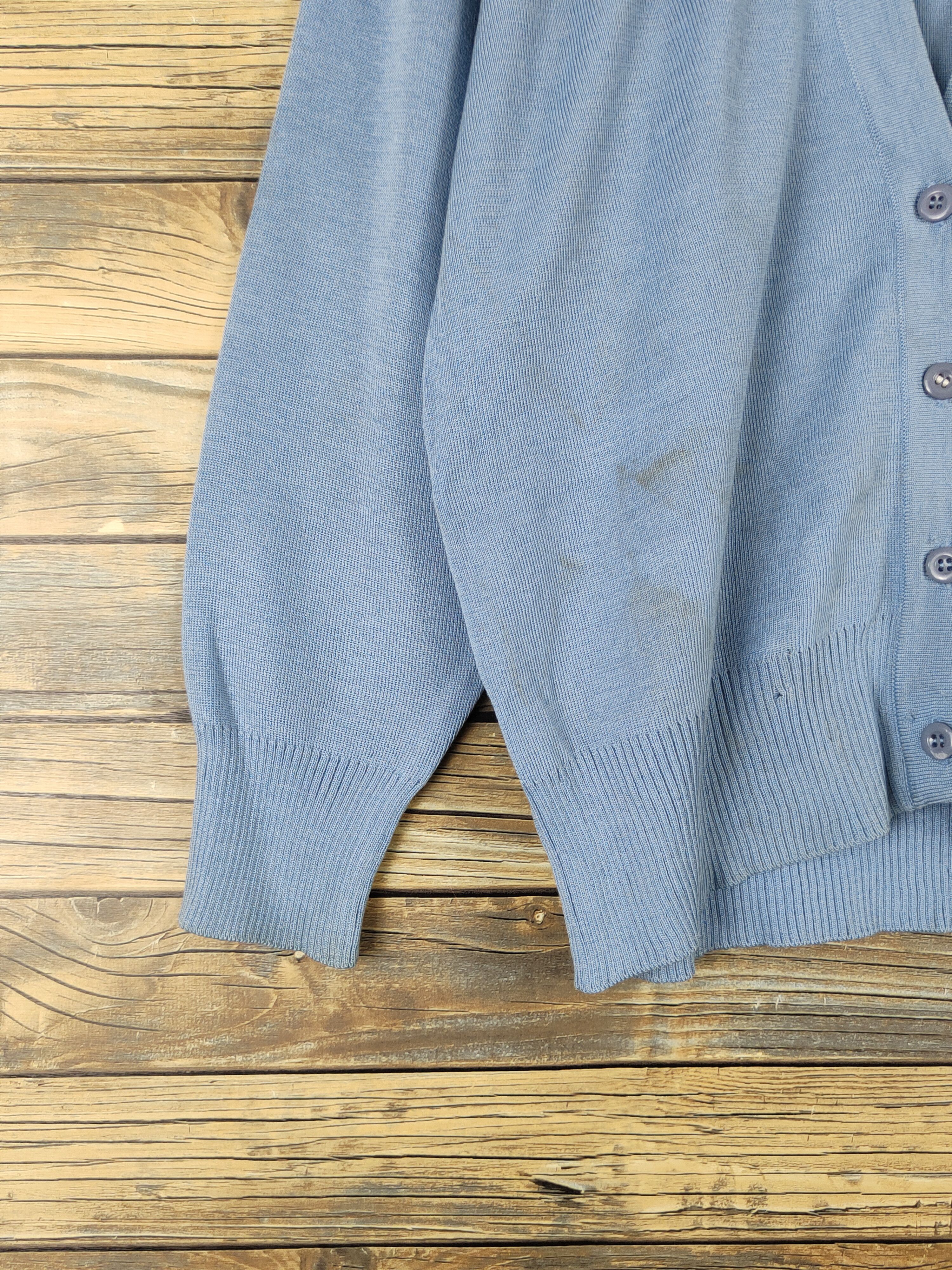 Homespun Knitwear Nagai Leben Blue Knitwear Cardigan vintage #W2016 Size US L / EU 52-54 / 3 - 4 Thumbnail