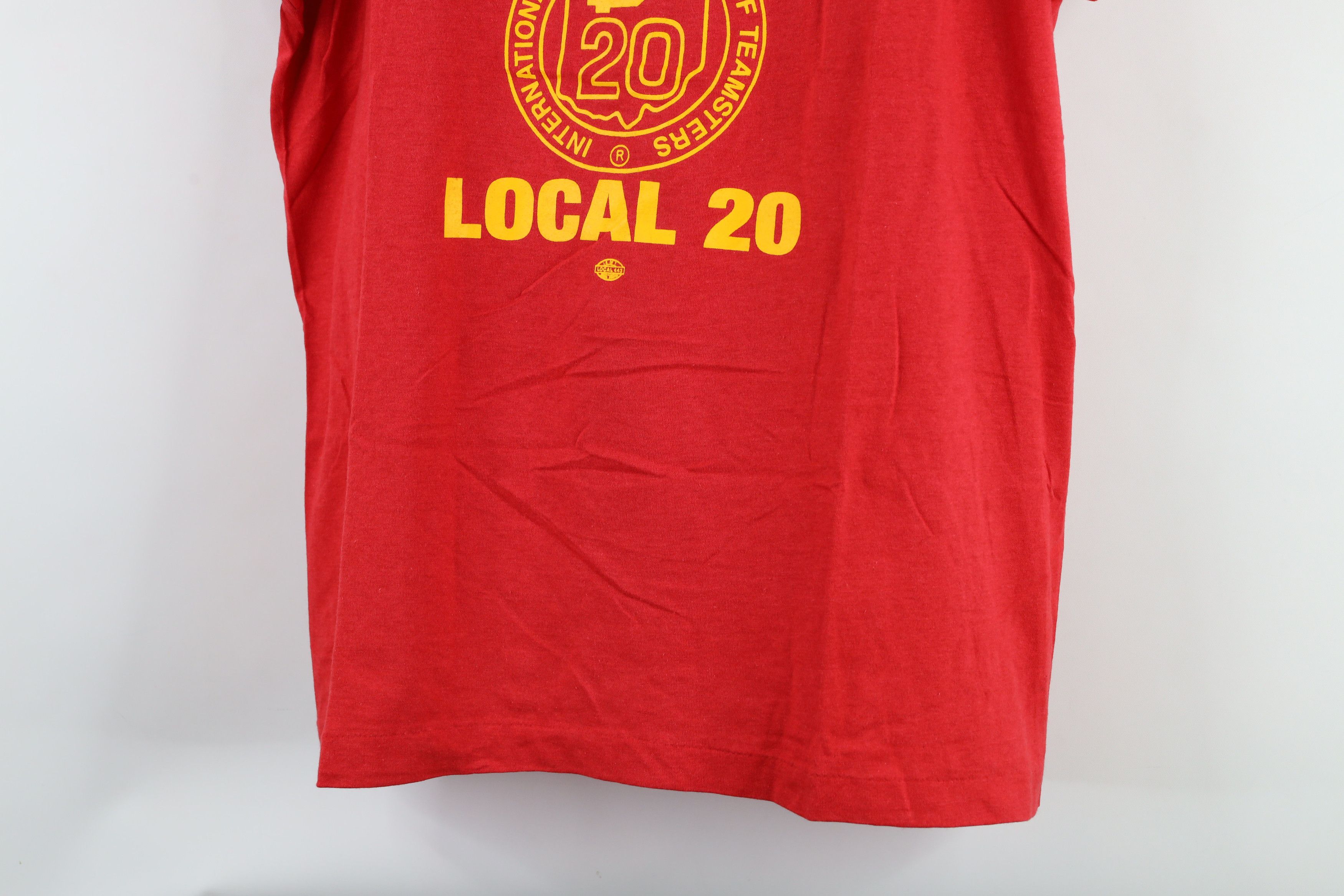 Vintage Deadstock Vintage 90s 20 Teamsters Union T-Shirt Red USA Size US XL / EU 56 / 4 - 3 Thumbnail