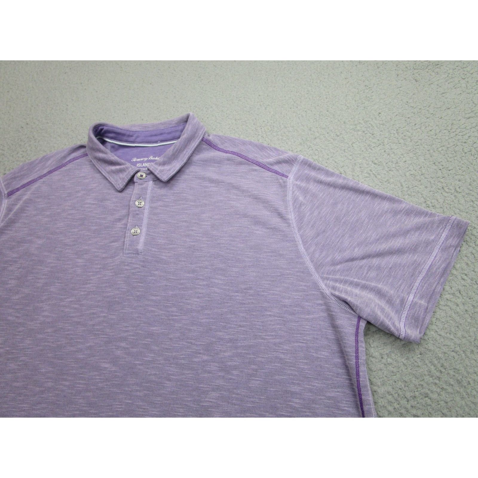 Tommy Bahama Tommy Bahama Polo Shirt Mens L Purple IslandZone 37.5 Modal Blend Tech Jersey Moisture Wicking Collared Short Sleeve Embroidered Logo Golf/IslandZone Size US L / EU 52-54 / 3 - 2 Thumbnail