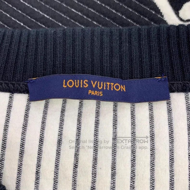 Louis Vuitton Louis Vuitton Black chain-striped cotton crewneck long-sle Size US XS / EU 42 / 0 - 5 Thumbnail