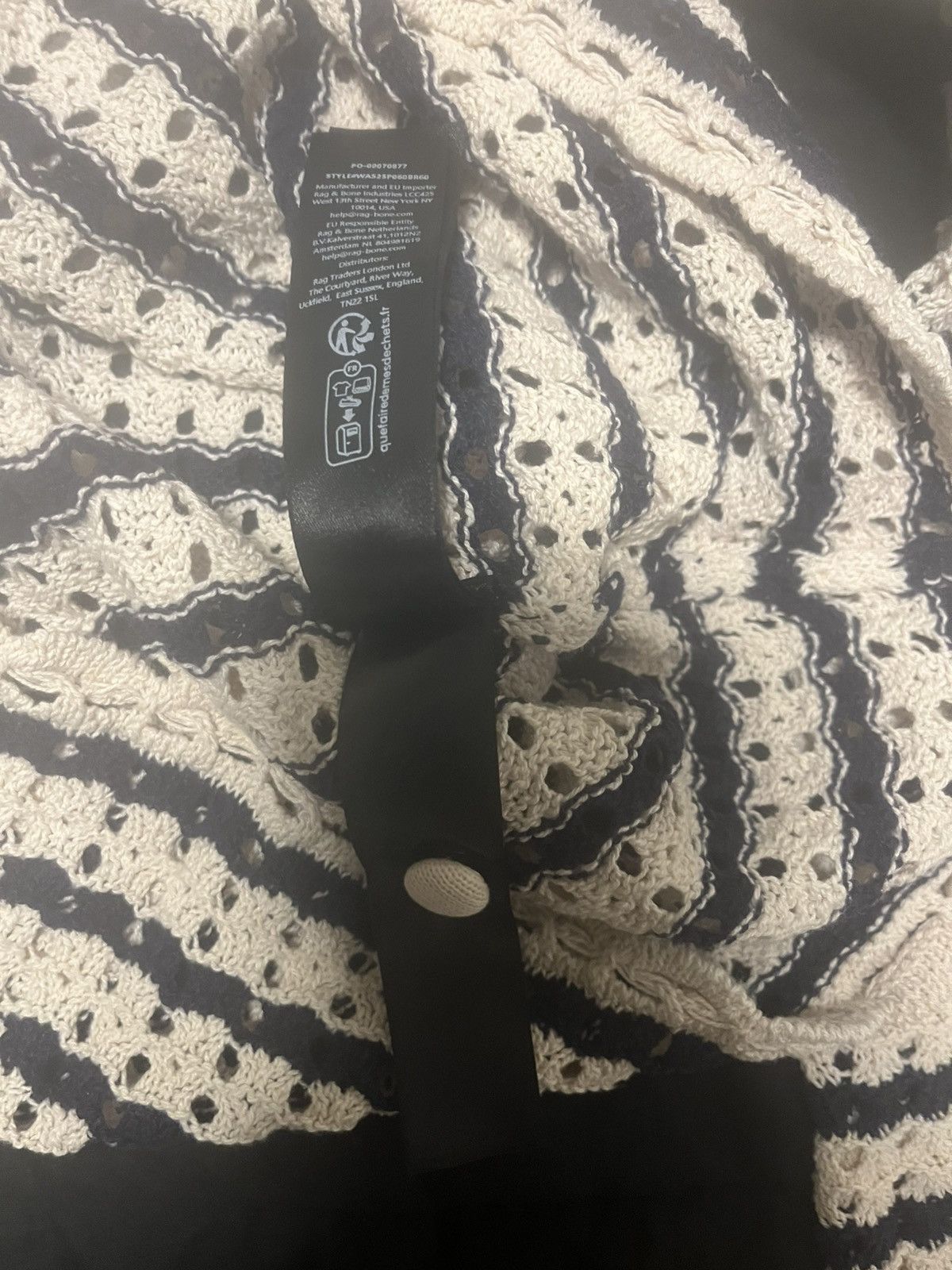 Rag & Bone RAG & BONE IVORY KHLOE STRIPE CARDIGAN | Sz: XS | Orig: $358 Size XS / US 0-2 / IT 36-38 - 9 Thumbnail