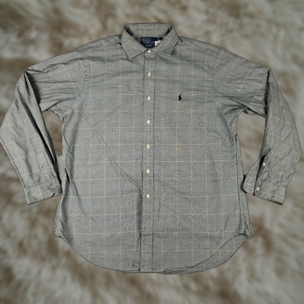 Ralph Lauren Ralph Lauren Button-Up Shirt Mens XL Gray Plaid Long Sleeve Casual Modern Preppy Size US XL / EU 56 / 4 - 1 Thumbnail