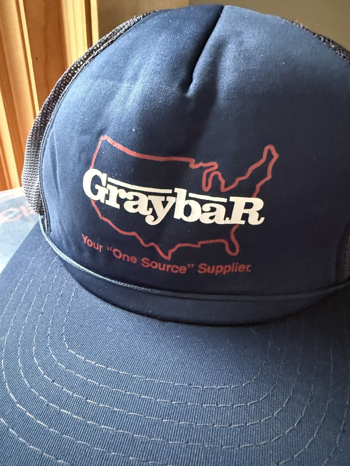 Vintage Vintage 80s Graybar America Snapback Mesh Trucker Hat Size ONE SIZE - 2 Thumbnail