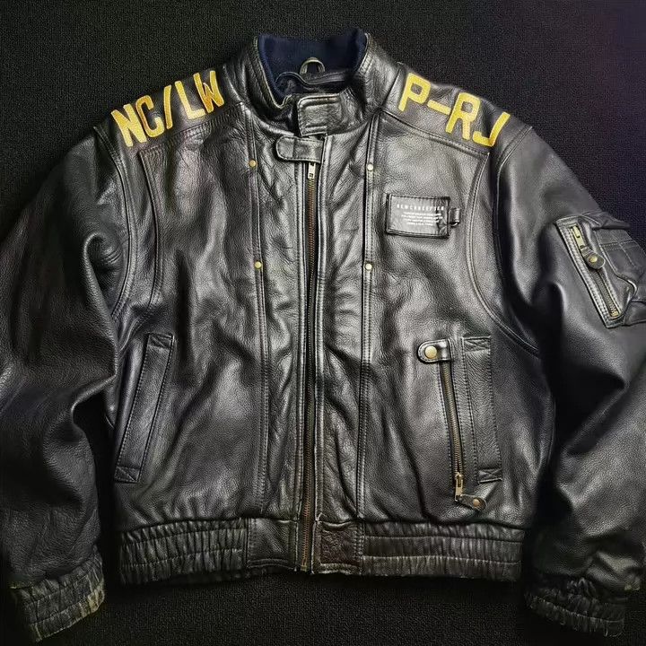 Kadoya Kadoya Thick soft cowhide leather cycling jacket Size US XL / EU 56 / 4 - 1 Thumbnail