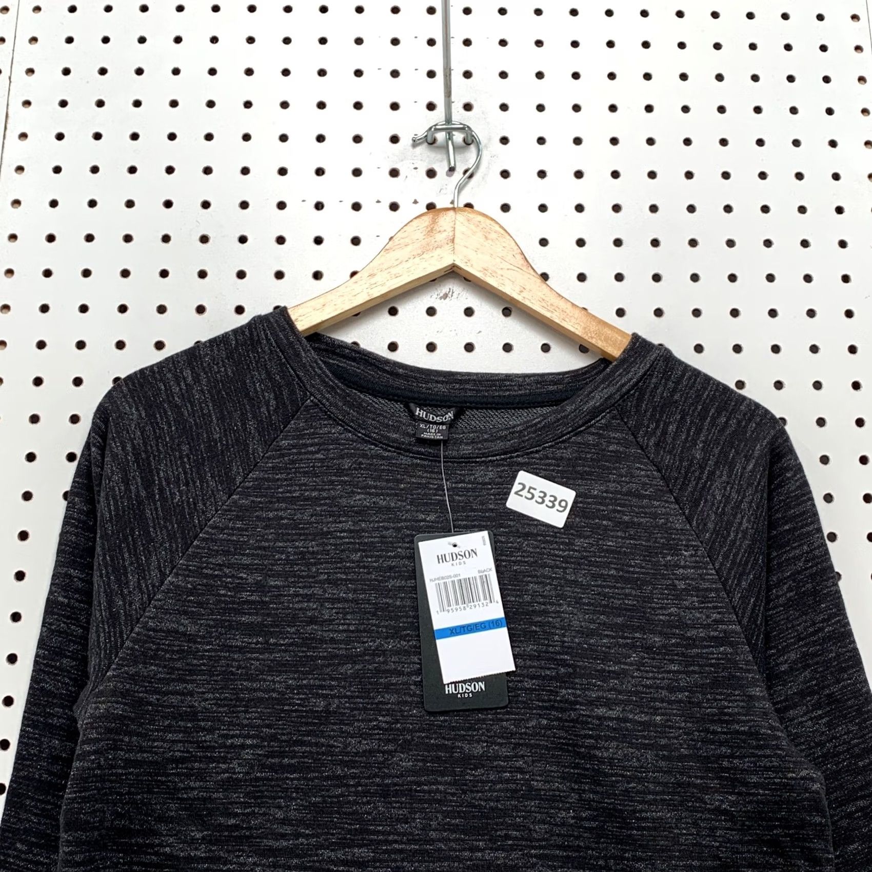 Hudson HUDSON Cropped Sweatshirt Black Womens XL Long Sleeve Crewneck Pullover Sweatshirt Size XL / US 12-14 / IT 48-50 - 2 Thumbnail