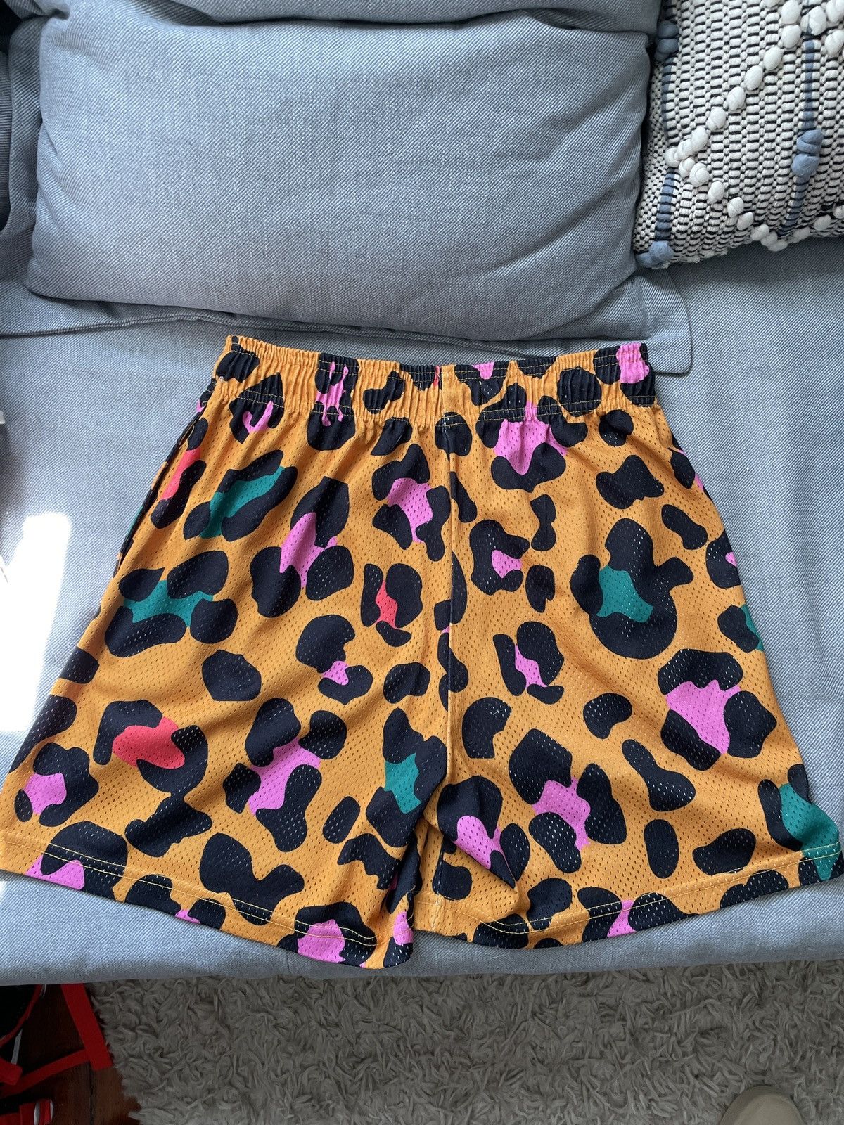 Eric Emanuel Shorts deals XXL New EE Green Orange Leopard Cheetah Print