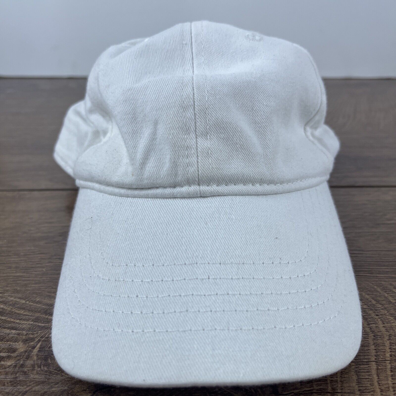 Other White Baseball Hat Plain White Hat Adjustable Adult Size Hat Size ONE SIZE - 2 Thumbnail