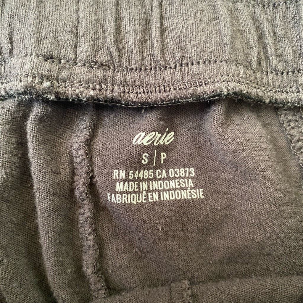 American Eagle Outfitters Aerie women S 100% cotton popcorn textured pull on joggers w Size 27" / US 4 / IT 40 - 5 Thumbnail