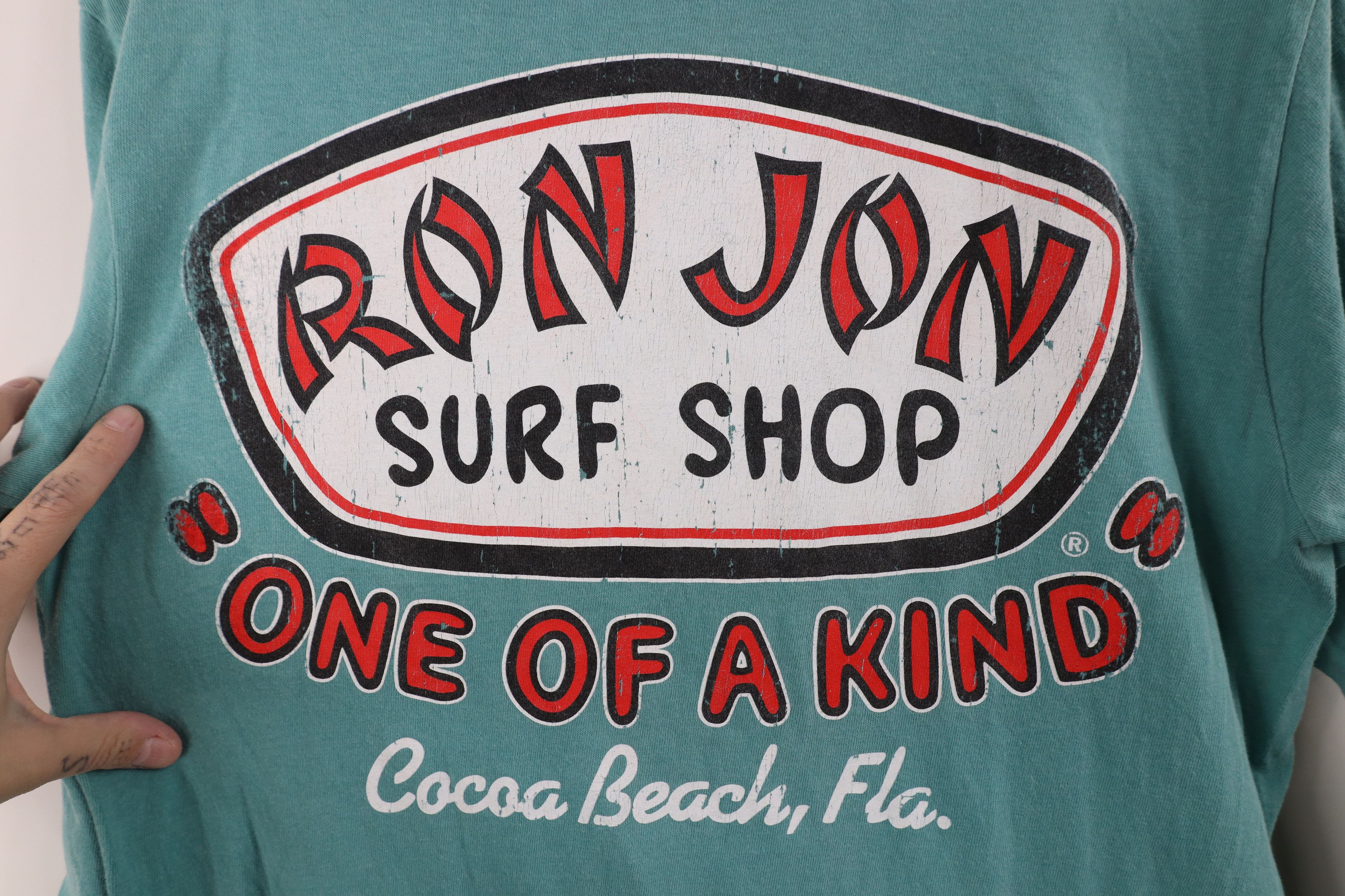 Vintage Vintage Ron Jon Surf Ship Spell Out Long Sleeve T-Shirt Teal Size US S / EU 44-46 / 1 - 11 Thumbnail