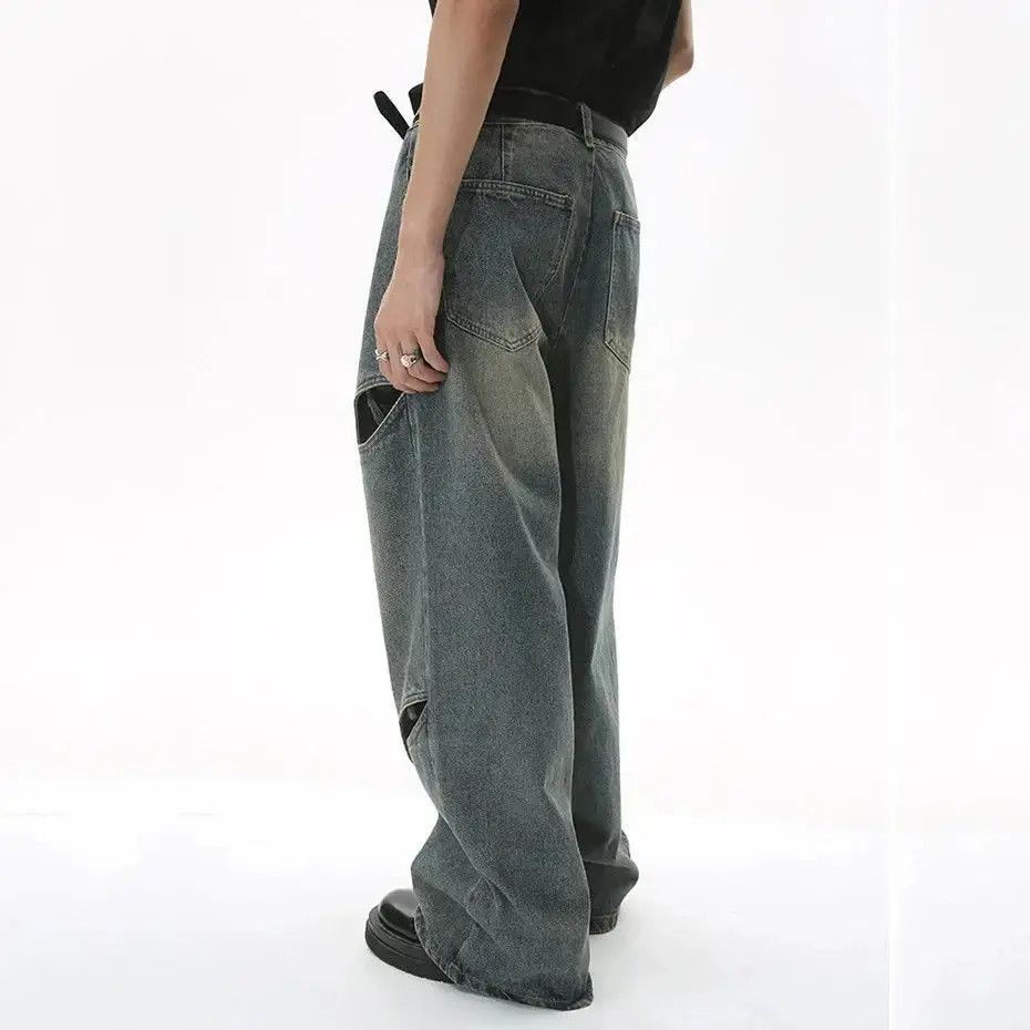 Japanese Brand Hollow Out Luxury Baggy Jeans Size US 32 / EU 48 - 2 Thumbnail