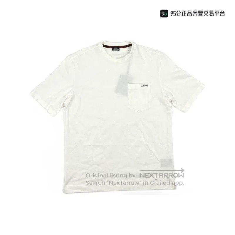 Ermenegildo Zegna Zegna Men's Crew Neck Chest Pocket Short Sleeve T. Size US L / EU 52-54 / 3 - 4 Thumbnail