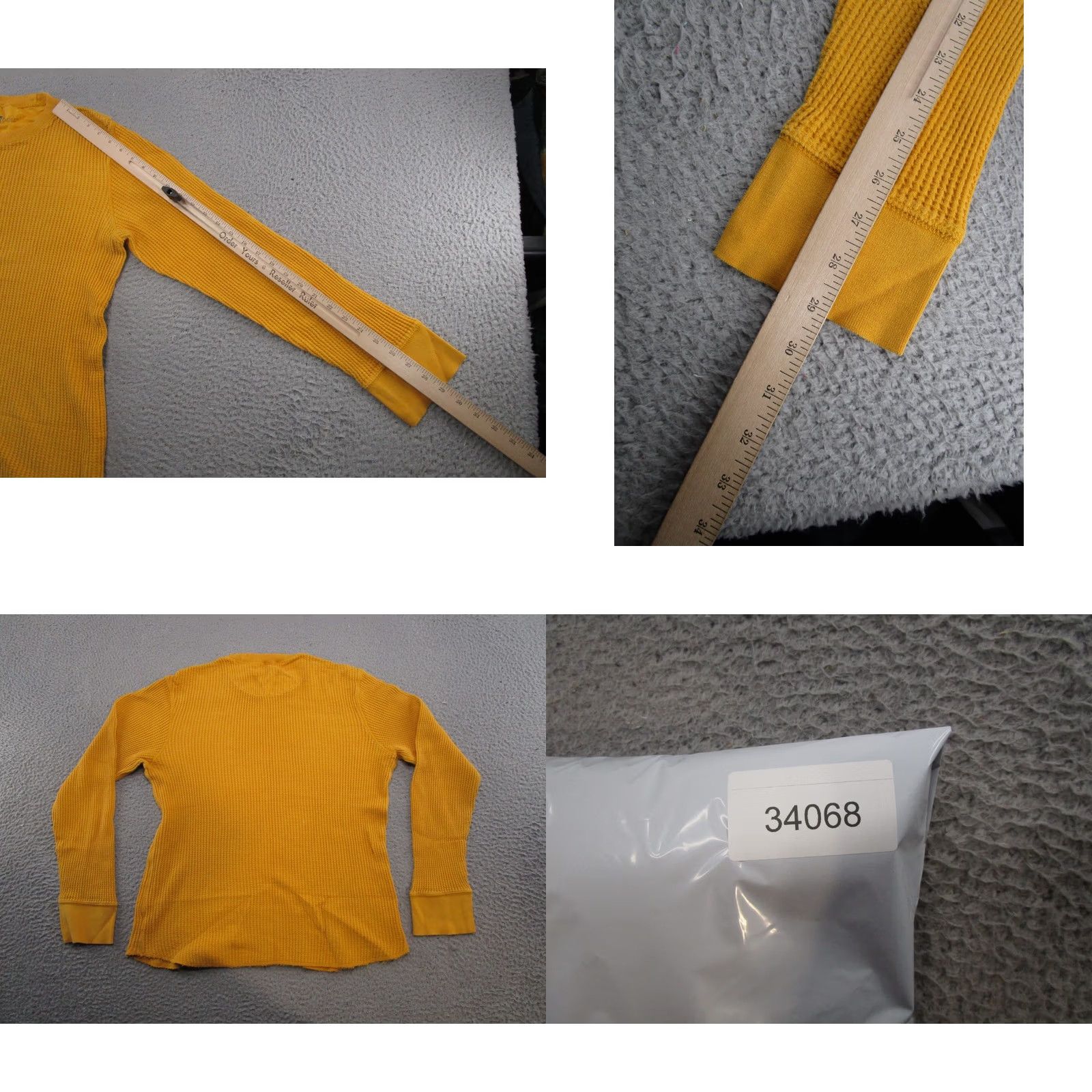 Old Navy Old Navy Athletic Fit Thermal Long Sleeve Shirt Mens M Gold Cotton Knit Crew Neck T-Shirt Thermal Winter Spring Fall M Mens Size US M / EU 48-50 / 2 - 8 Thumbnail
