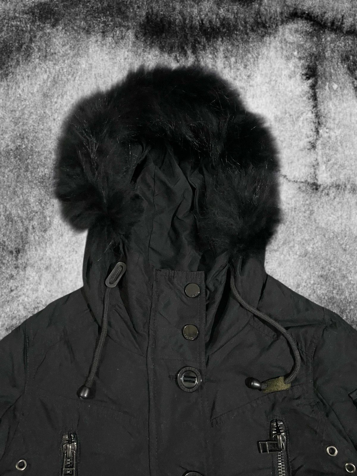 Japanese Brand 2000s Spiral Girl Japan Fur Racoon Jacket Black Opium Style Size US M / EU 48-50 / 2 - 8 Thumbnail