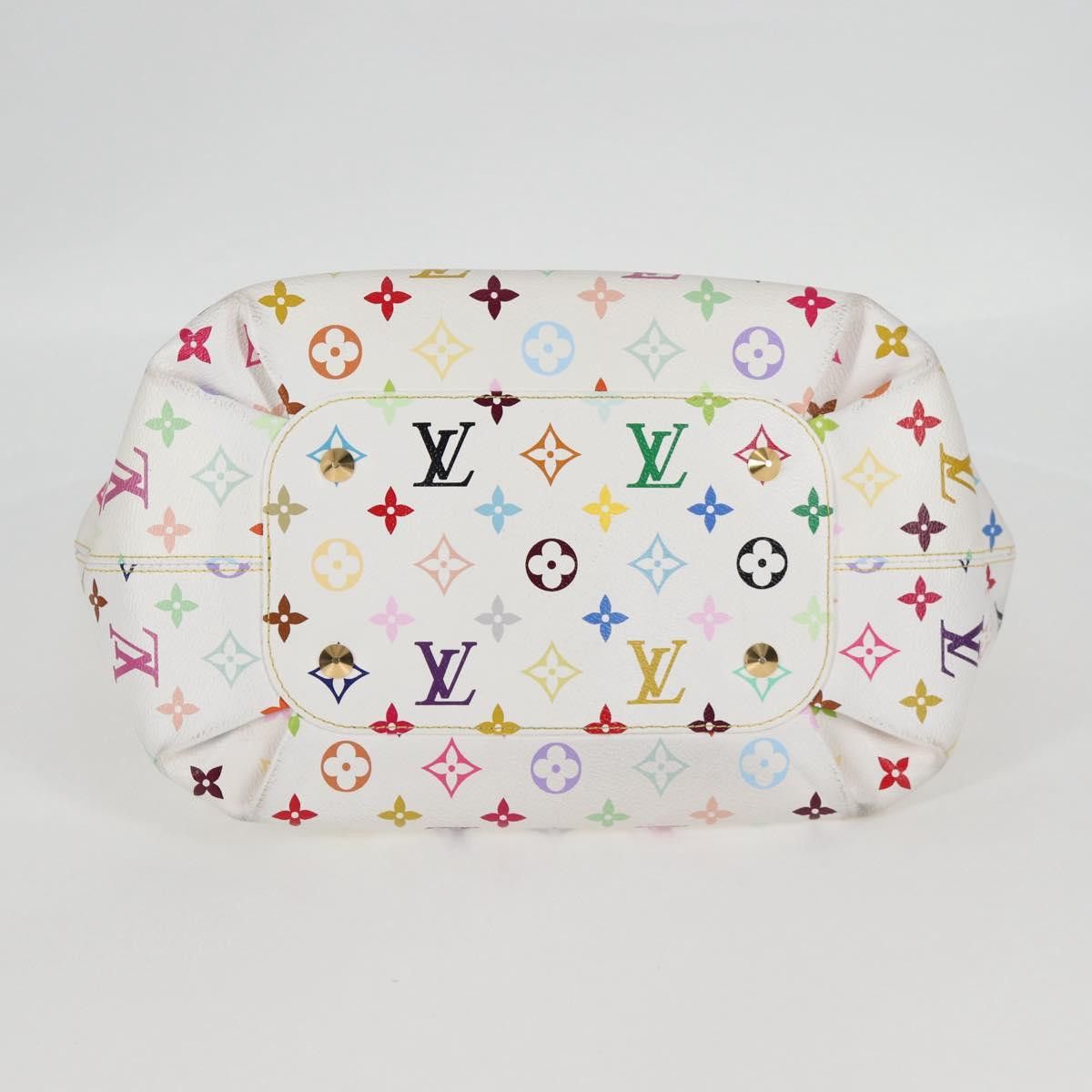 Louis Vuitton LOUIS VUITTON Monogram Multicolor Annie MM Tote Bag White Size ONE SIZE - 5 Thumbnail