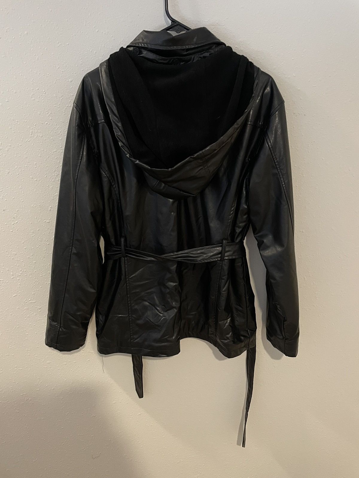 BUFFALO BOBS Black Opium style Leather Hoodie Jacket Size US M / EU 48-50 / 2 - 5 Thumbnail
