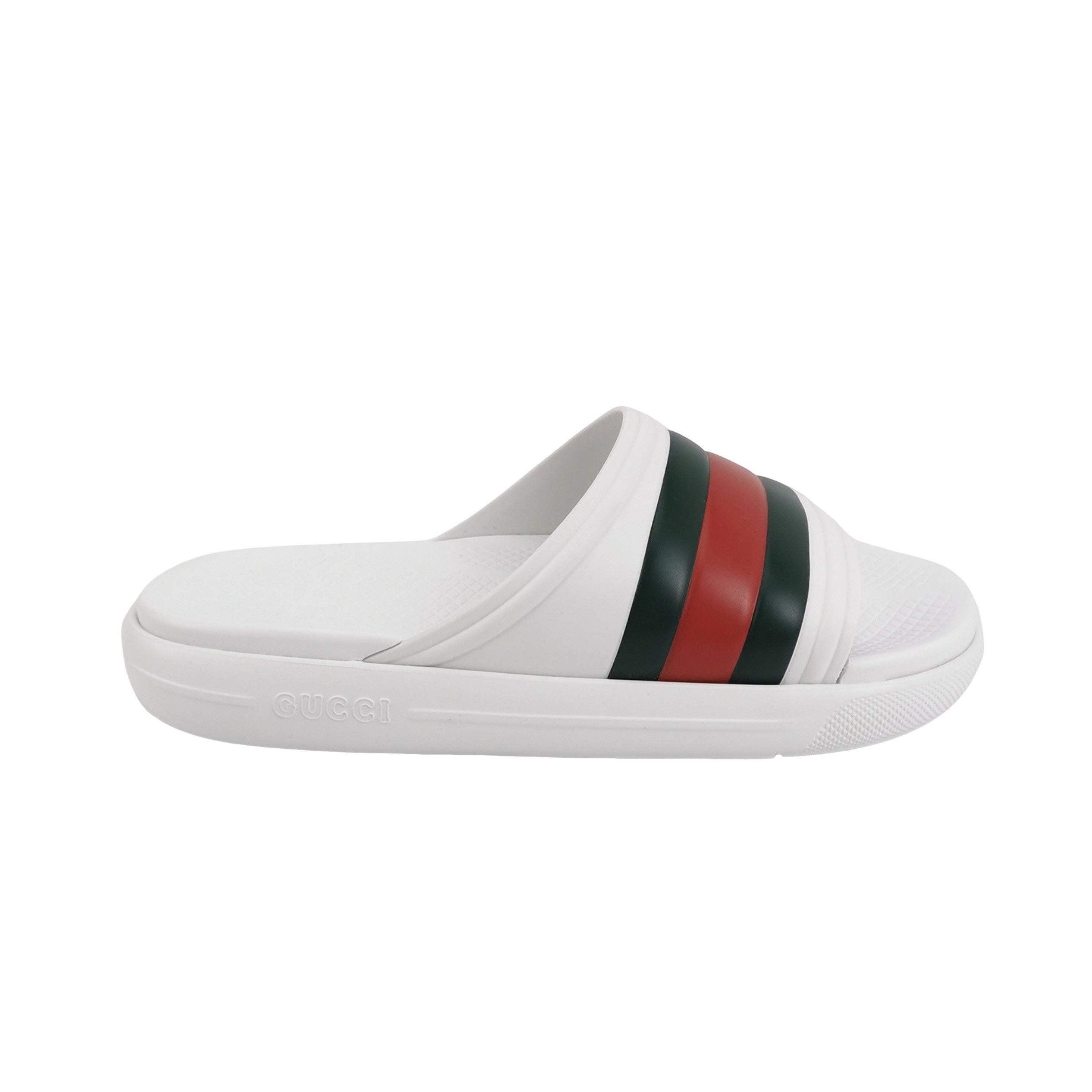 Gucci Gucci Web Stripe Rubber Slides Size 43 Size US 10 / EU 43 - 1 Thumbnail