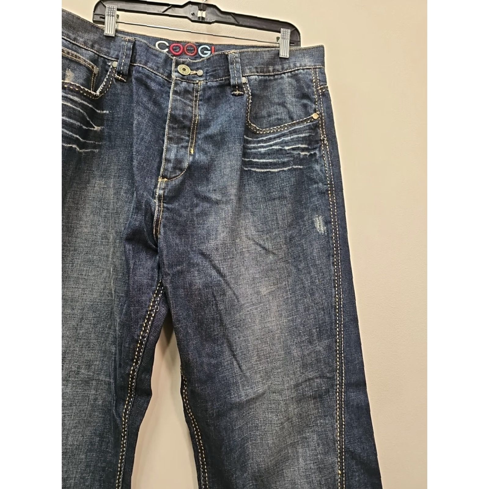 Coogi VINTAGE COOGI Men's Jeans BLUE Denim Relaxed Straight Leg Hip Hop Sz 40x34 Y2K Size US 40 / EU 56 - 4 Thumbnail