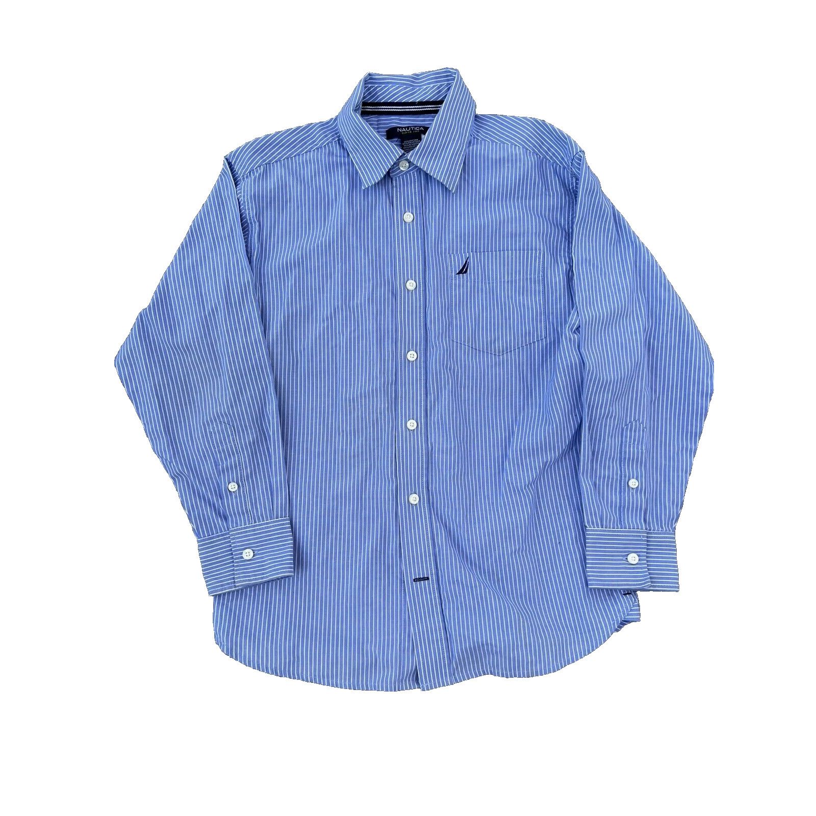 Nautica Nautica shirt striped boy size 10 years blue white A000177 Size US XXS / EU 40 - 1 Thumbnail