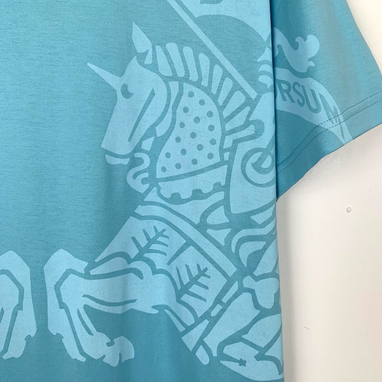 Burberry Burberry 2023 Horse Print Crew Neck Blue Cotton Short Sleev Size US S / EU 44-46 / 1 - 7 Thumbnail