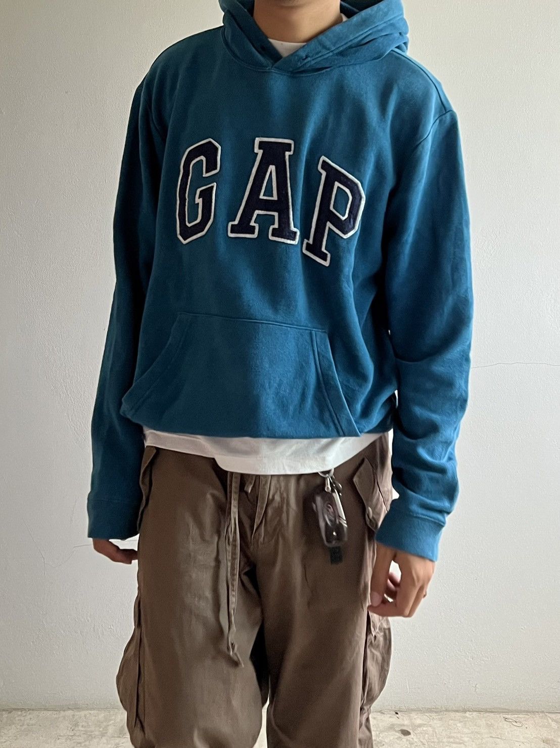image of Gap Biglogo Hoodie Pullover in Sky Blue, Men's (Size Large)