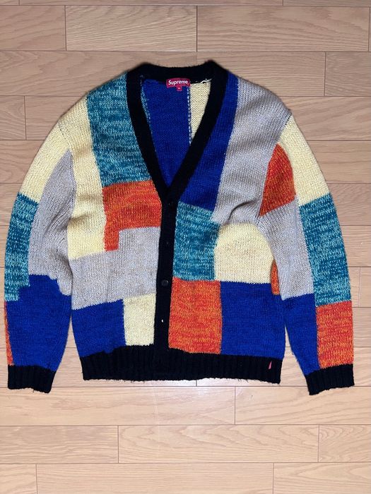 Supreme PATCHWORK MOHAIR CARDIGAN | Grailed