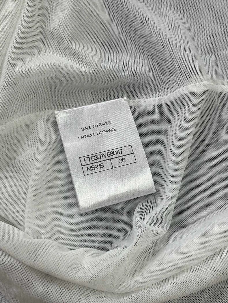 Chanel Chanel White full logo suspender vest Size XS / US 0-2 / IT 36-38 - 4 Thumbnail