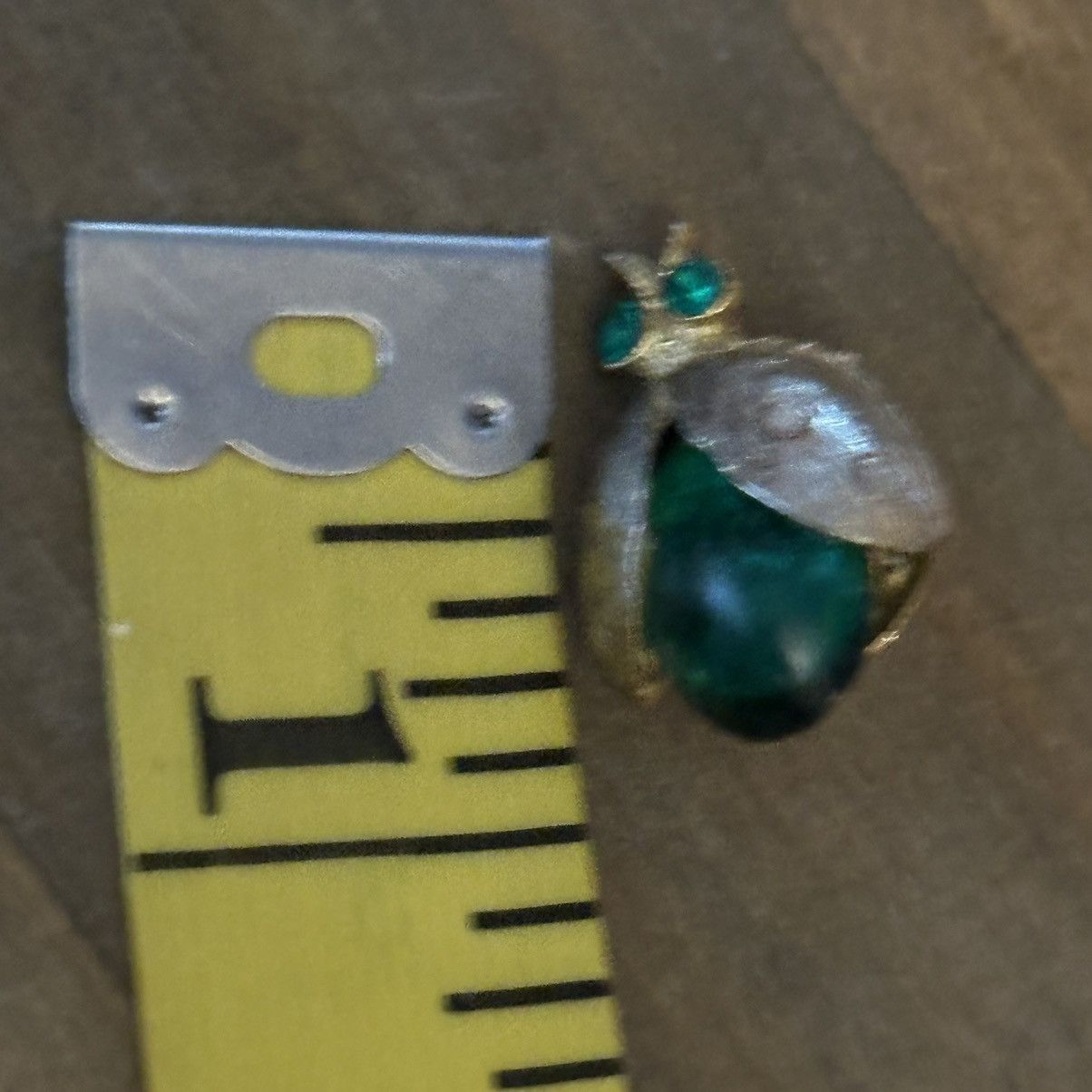 Vintage Vintage green gemstone beetle tac pin Size ONE SIZE - 2 Thumbnail