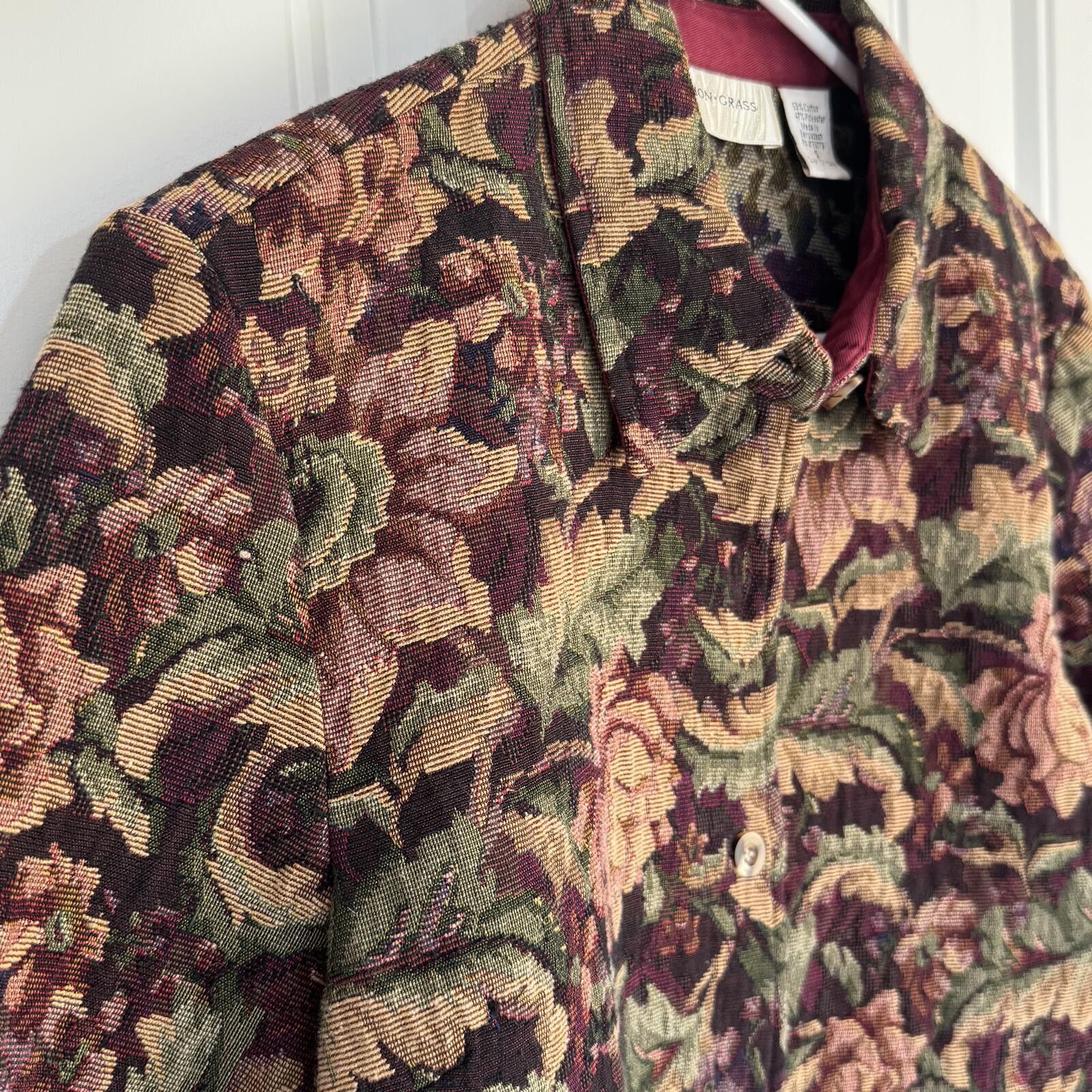 Other VTG Lemon Grass Tapestry Floral Blazer Size S Size S / US 4 / IT 40 - 3 Thumbnail