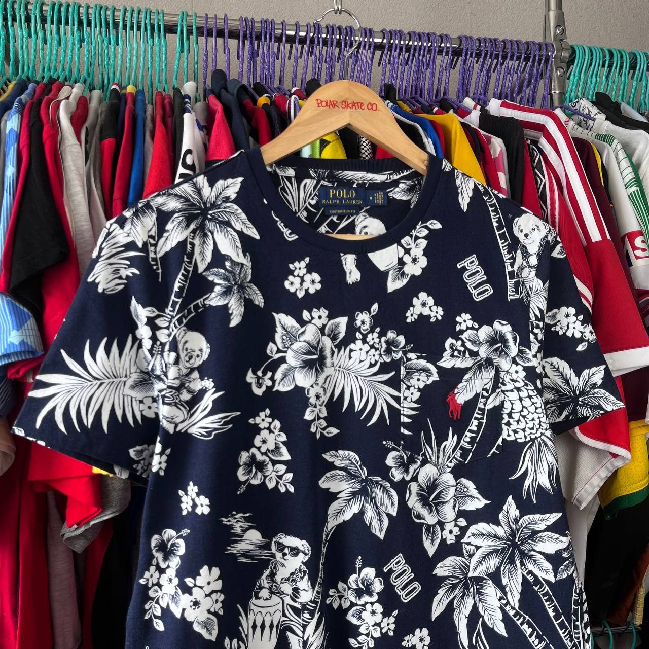 Polo Ralph Lauren Polo Ralph Lauren Polo Bear Summer Blue Tshirt Size M Size US M / EU 48-50 / 2 - 1 Thumbnail