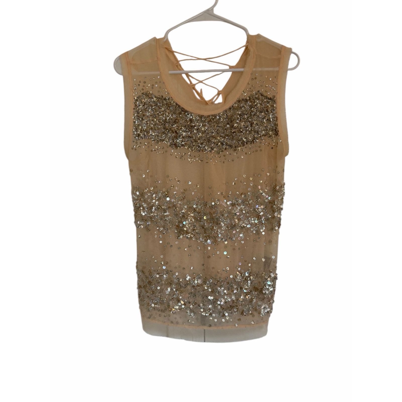 Allsaints All Saints Round Neck Top Restrain Beaded Hand Embellished Size M / US 6-8 / IT 42-44 - 5 Thumbnail