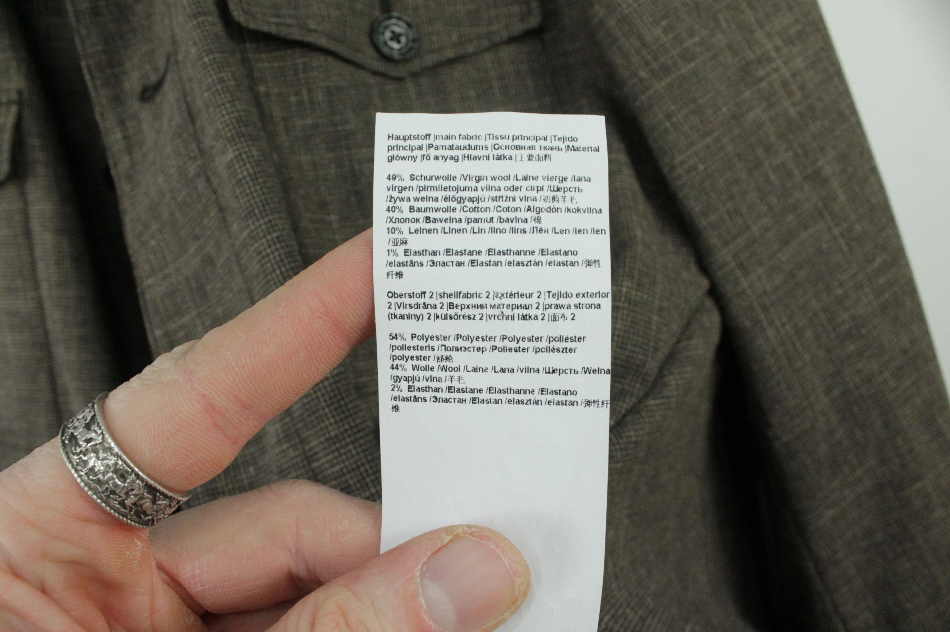 Joop! JOOP! Wool Linen Blend Slim Fit Light Jacket Men's Size US M / EU 48-50 / 2 - 9 Thumbnail