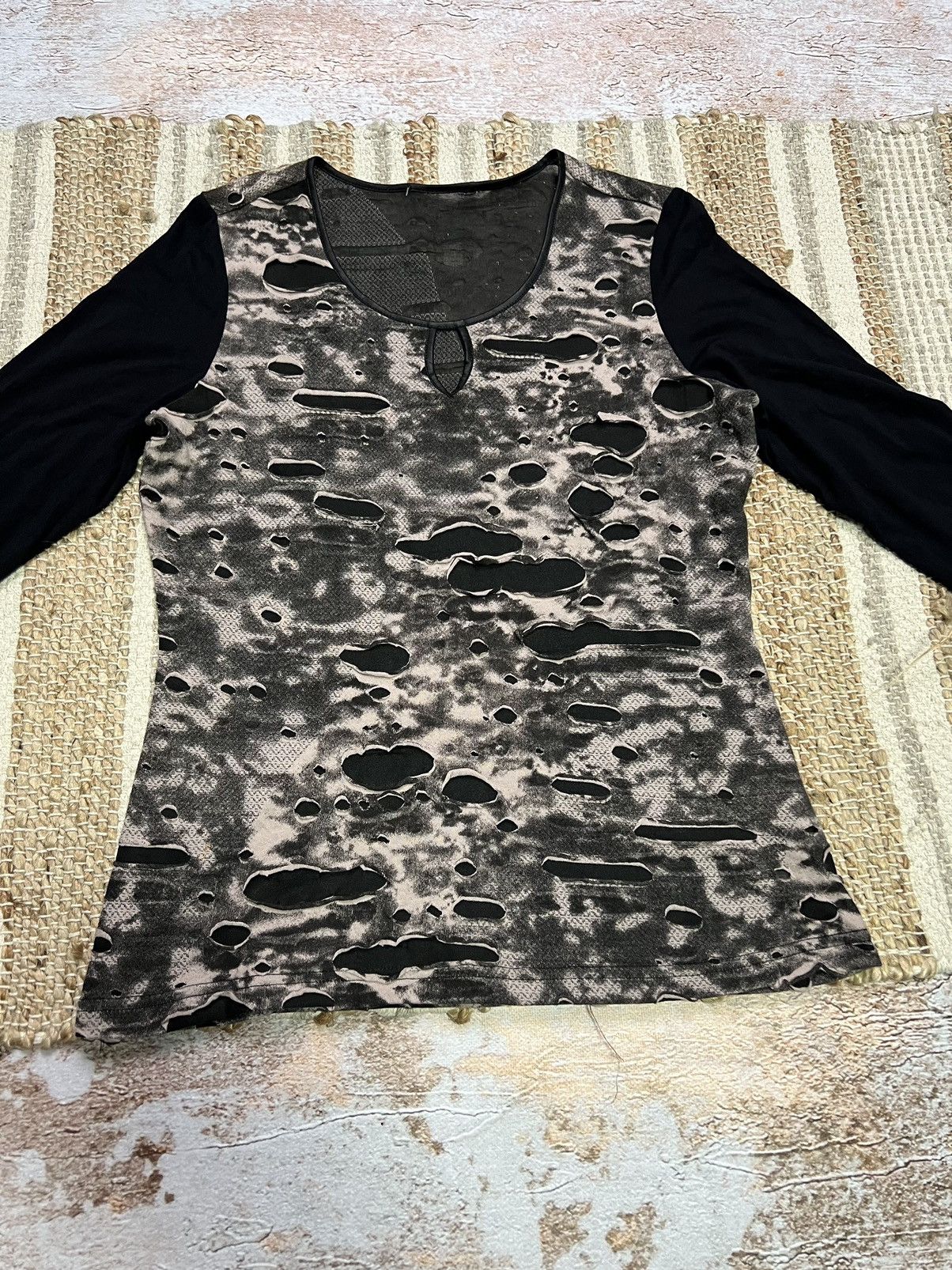 Vintage Vintage Japanese distressed long sleeve like diesel Size US S / EU 44-46 / 1 - 2 Thumbnail